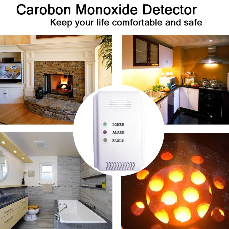 Home Security Combustible Gas Leak Alert Detector Voice Alarm Sensor, EU Plug