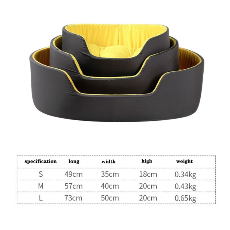 Two-Color Washable Comfortable Pet Nest with Cushion, Size:S 49x35x18cm