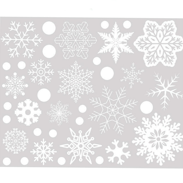 Christmas Snowflake Wall Stickers New Year Shop Window Decoration Stickers Glass Cabinet Door Stickers