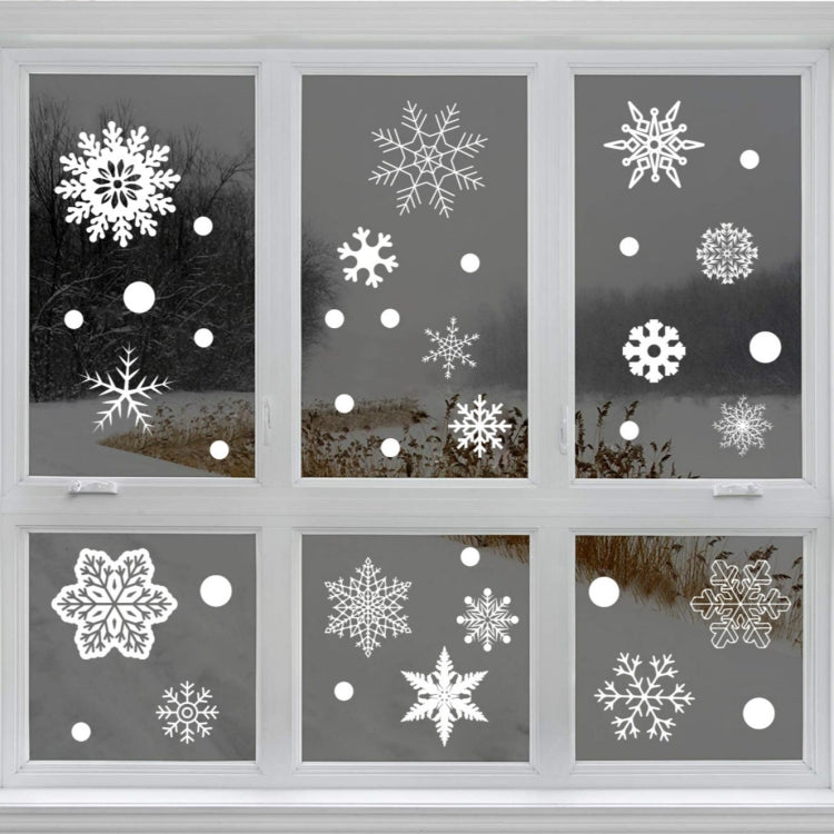 Christmas Snowflake Wall Stickers New Year Shop Window Decoration Stickers Glass Cabinet Door Stickers