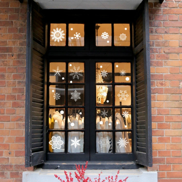 Christmas Snowflake Wall Stickers New Year Shop Window Decoration Stickers Glass Cabinet Door Stickers