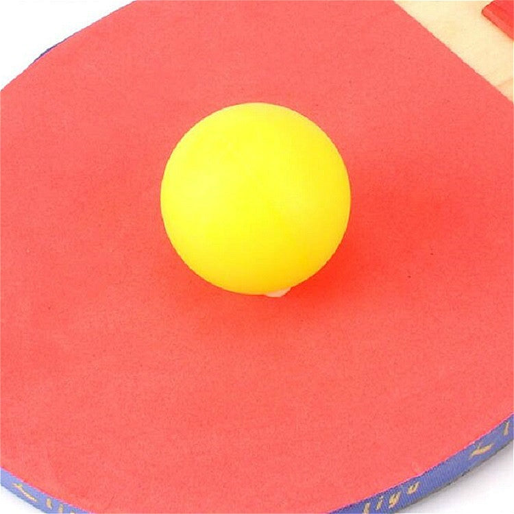 Household Elastic Flexible Shaft Single Table Tennis Ball Practice Device for Children, Style:Wooden Racket Set