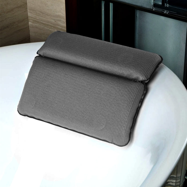 Comfortable Bathroom Bathtub Pillow with Eco-Friendly Suction Cup, Color:Black