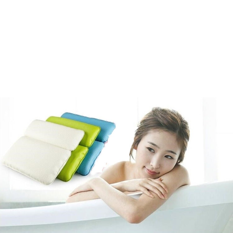 Comfortable Bathroom Bathtub Pillow with Eco-Friendly Suction Cup, Color:Blue