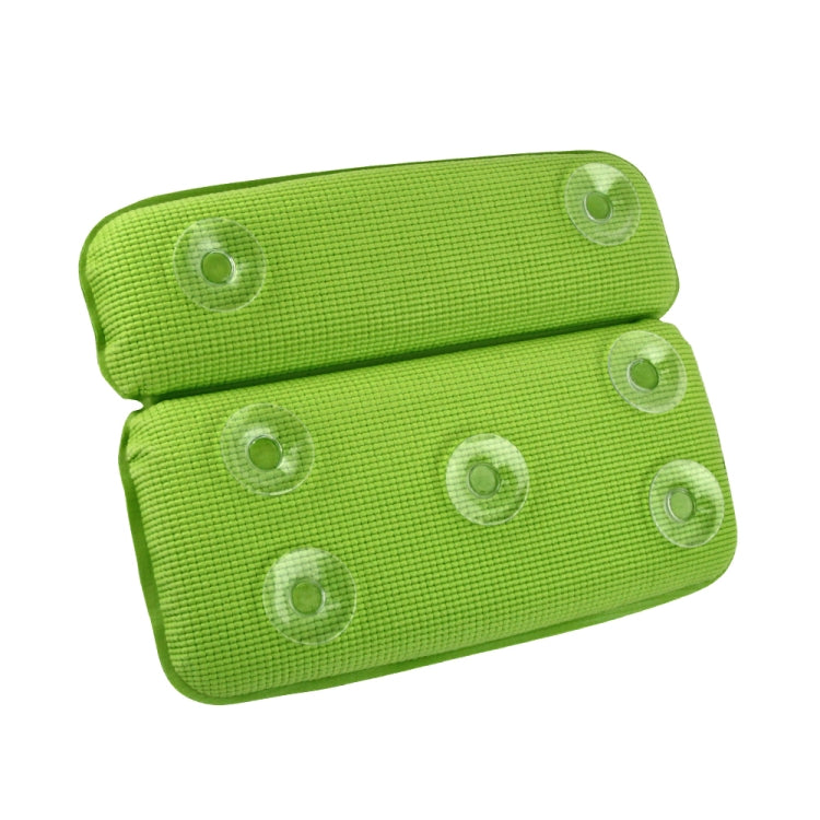 Comfortable Bathroom Bathtub Pillow with Eco-Friendly Suction Cup, Color:Green