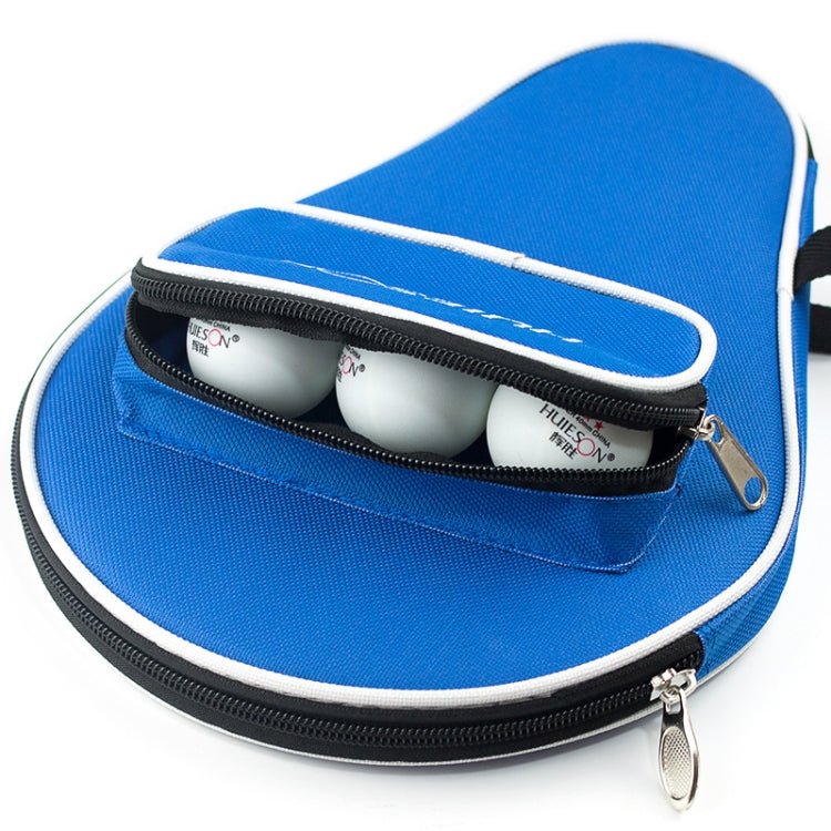 HUIESON HS-PT-H02 Gourd-shaped Zipper Oxford Cloth Single Table Tennis Racket with Ball Bag, Size: 30x20.5cm
