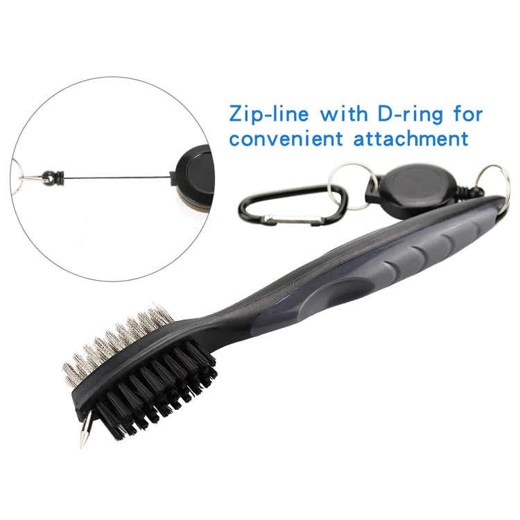 2 PCS Golf Club Brush Ball Slot Cleaning Brush Cleaning Set