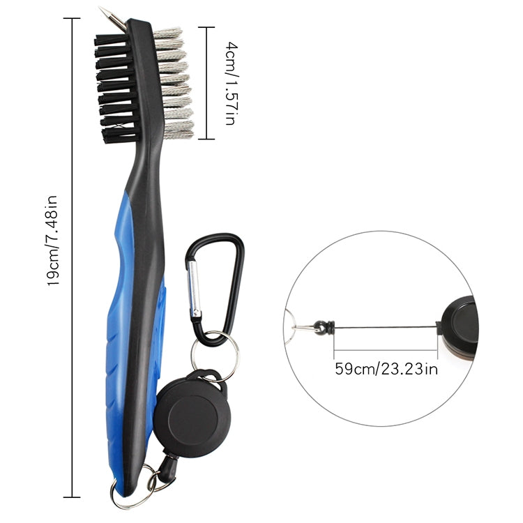 2 PCS Golf Club Brush Ball Slot Cleaning Brush Cleaning Set