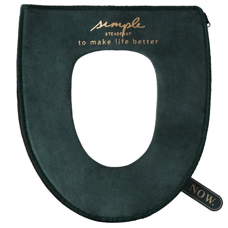 Household Winter Toilet Seat Cover Plus Velvet Warm Zipper Toilet Seat Cushion