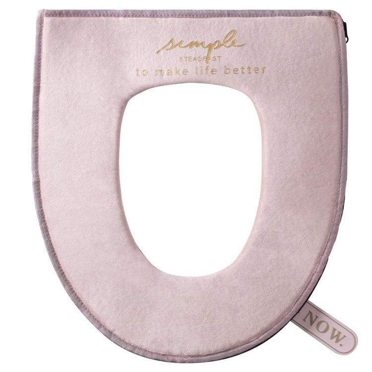 Household Winter Toilet Seat Cover Plus Velvet Warm Zipper Toilet Seat Cushion