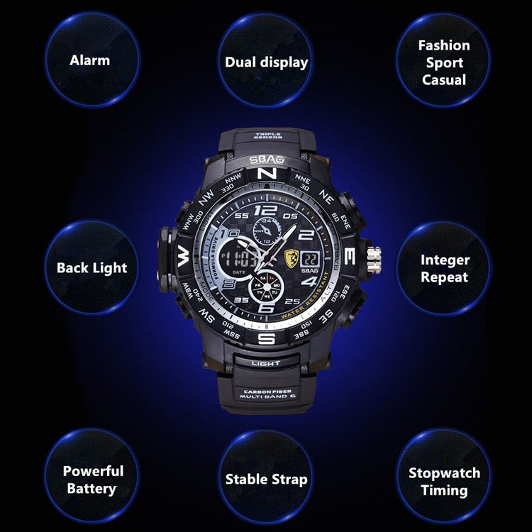 Men Watch Multi-Function Waterproof Sports Watches Fashion Casual Student Digital Wristwatches