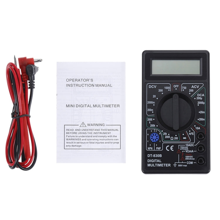 DT-830B Handheld Digital Multimeter Ammeter Voltmeter Digital Display Universal Tester Meter