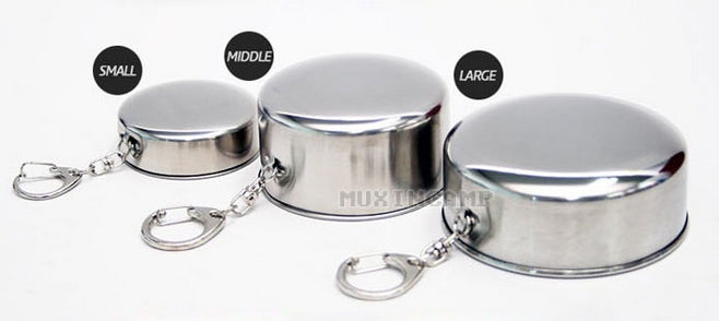 Stainless Steel Camping Folding Cup Traveling Outdoor Camping Hiking Mug Portable Collapsible Cup S 60ML