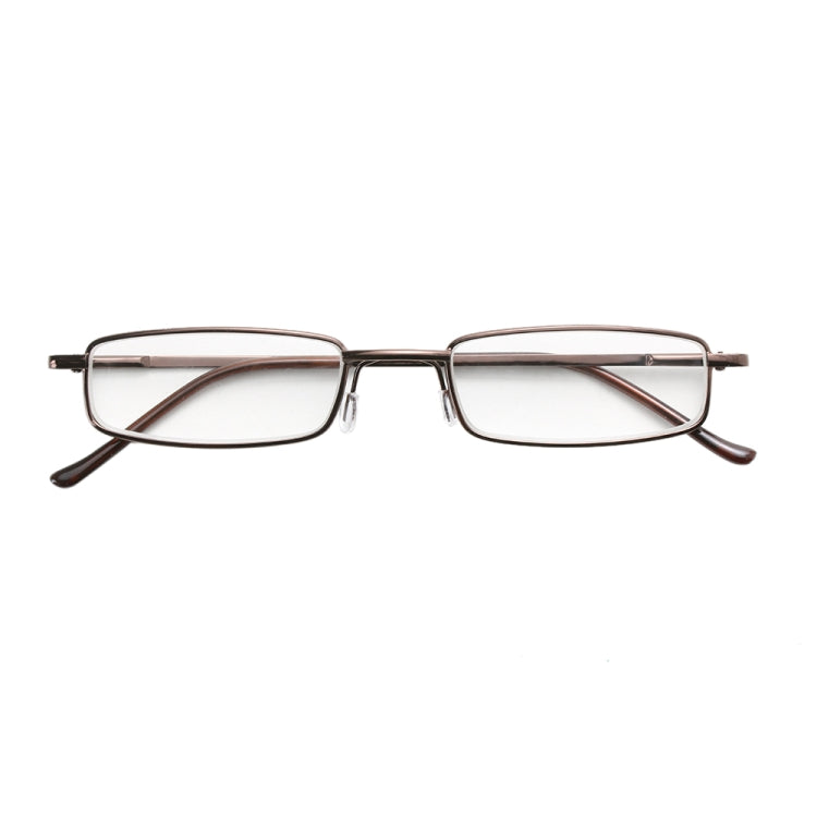 Reading Glasses Metal Spring Foot Portable Presbyopic Glasses with Tube Case +3.50D