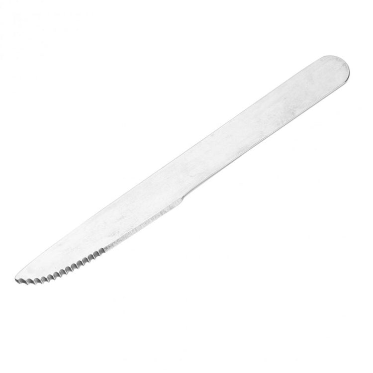4 PCS/Set Portable Tableware Outdoor Picnic Utensils Set Stainless Steel Spoon Fork Knife Dinnerware Camping Cooking(Silver)