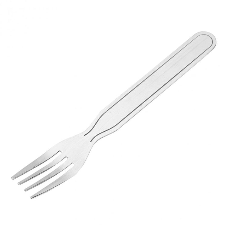 4 PCS/Set Portable Tableware Outdoor Picnic Utensils Set Stainless Steel Spoon Fork Knife Dinnerware Camping Cooking(Silver)