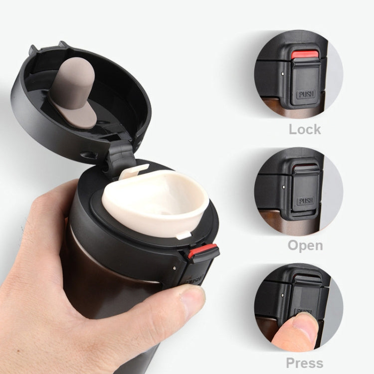 Double Wall Stainless Steel Vacuum Flasks 380ml Car Thermo Cup Coffee Tea Travel Mug Thermol Bottle, Capacity:380ml