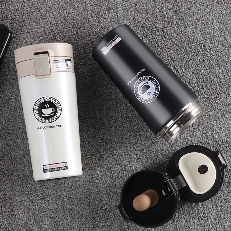 Double Wall Stainless Steel Vacuum Flasks 380ml Car Thermo Cup Coffee Tea Travel Mug Thermol Bottle, Capacity:380ml