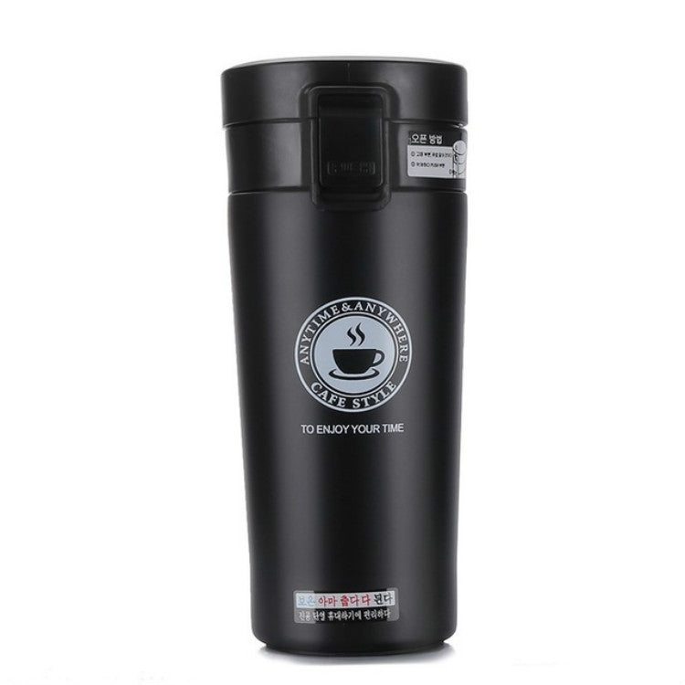 Double Wall Stainless Steel Vacuum Flasks 380ml Car Thermo Cup Coffee Tea Travel Mug Thermol Bottle, Capacity:380ml