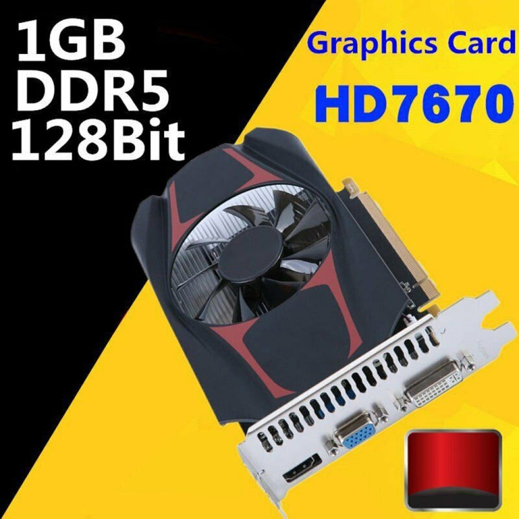 HD7670 1GB DDR5 128Bit Desktop Computer Hd Gaming Graphics Card