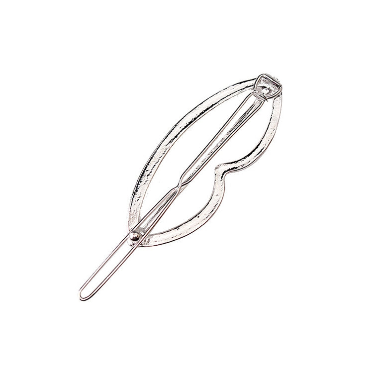 2PCS Fashion Women Girls Alloy Metal Triangle Circle Moon Hair Clips Geometry Hairpins Holder Hair Accessories