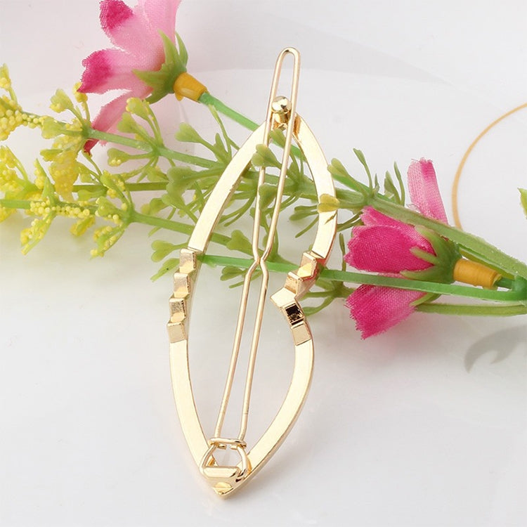 2PCS Fashion Women Girls Alloy Metal Triangle Circle Moon Hair Clips Geometry Hairpins Holder Hair Accessories