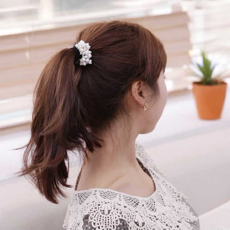 3PCS Women Hair Accessories Pearls Beads Scrunchie Ponytail Holder Girls Ponytail Rubber Rope Hair Bands