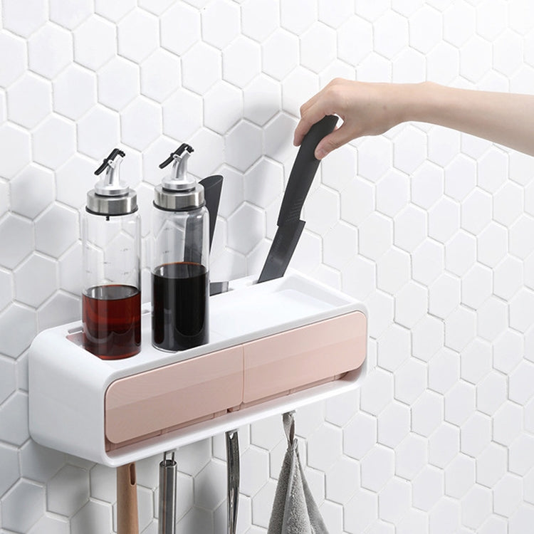 Kitchen Rack Wall-mounted No-punch Storage Knife Condiment Storage Rack