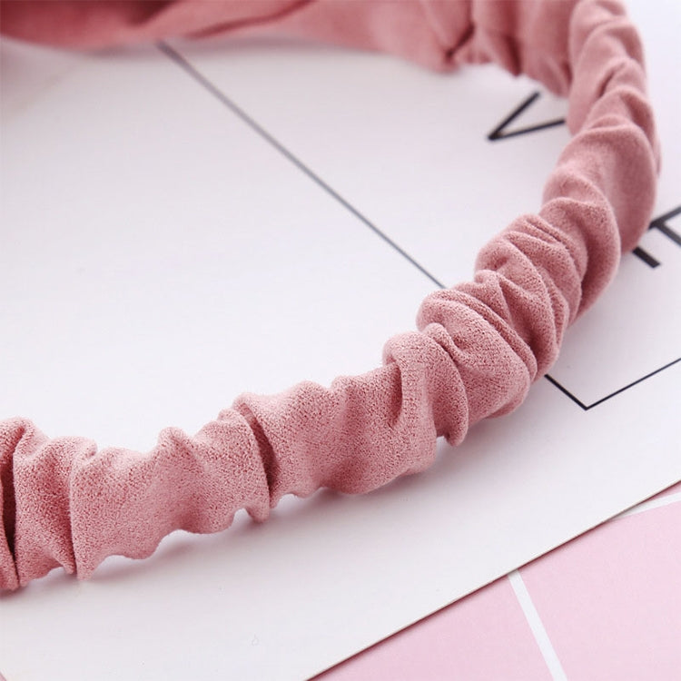 2 PCS Women Suede Headband Vintage Cross Knot Elastic Hairband Soft Solid Hair Accessories