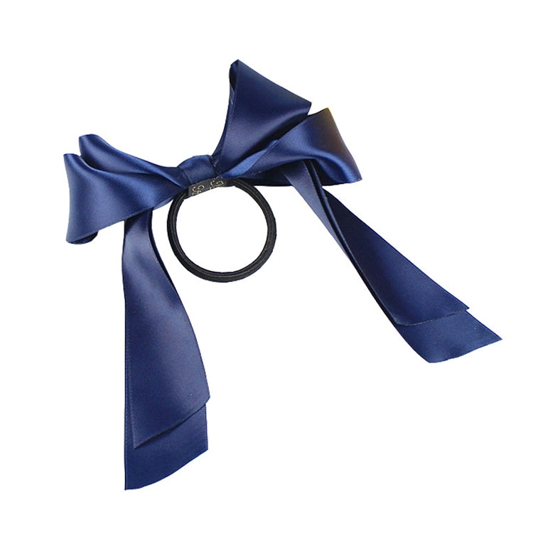 3PCS Women Rubber Bands Tiara Satin Ribbon Bow Hair Band Rope Scrunchie Ponytail Holder
