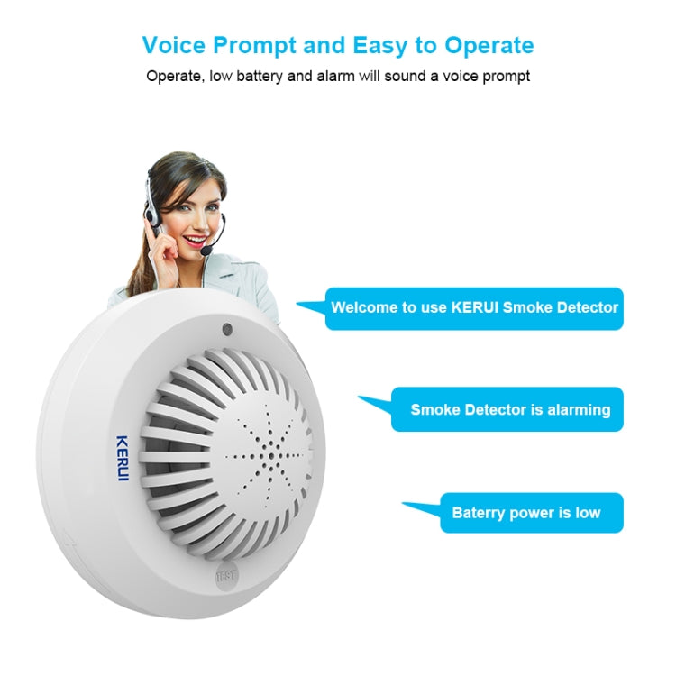 SD03 Voice Prompts Fire Detector Smoke Sensor Remind linkage Home Alarm System