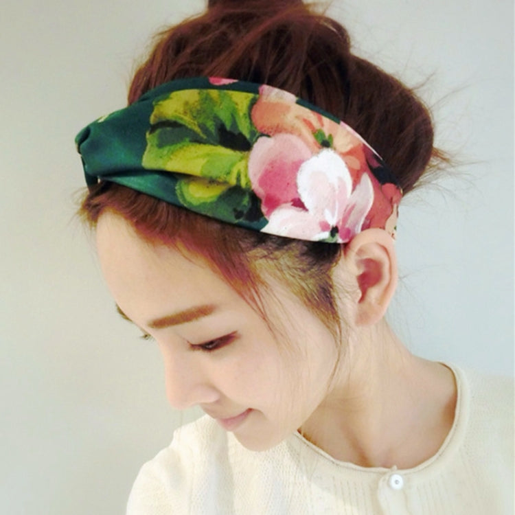 Women Summer Bohemian Hair Bands Retro Cross Bandanas Hair Accessories