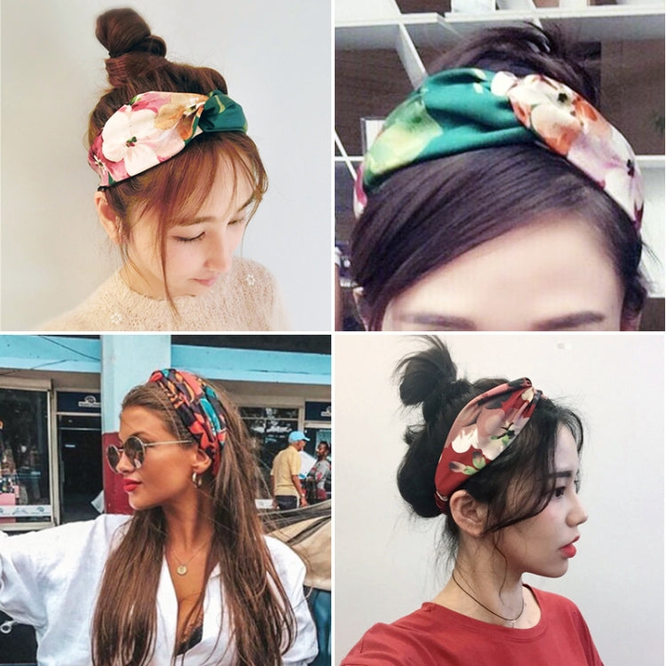 Women Summer Bohemian Hair Bands Retro Cross Bandanas Hair Accessories