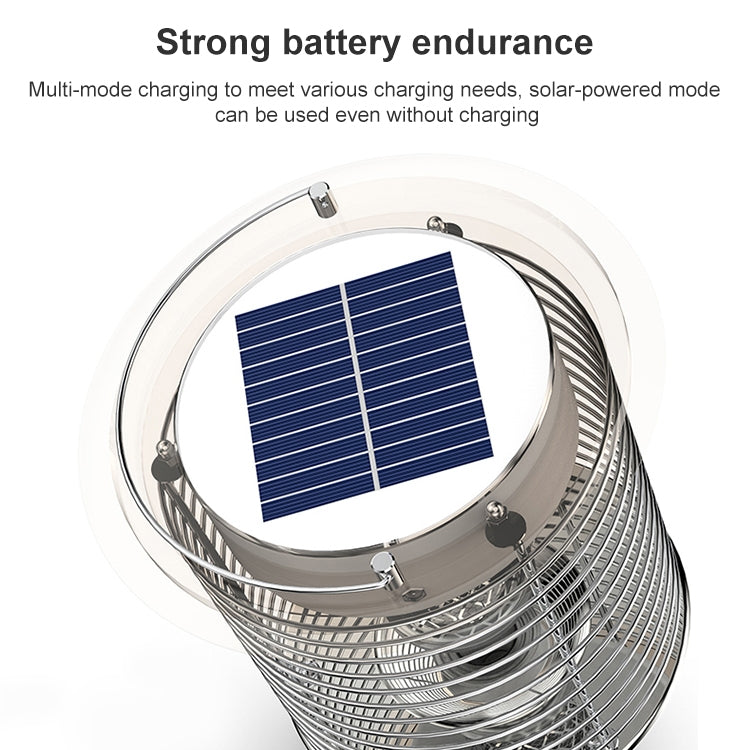 Outdoor Solar Waterproof Mosquito Lamp Mosquito Repellent, Color:TM01 Silver