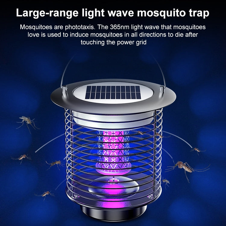 Outdoor Solar Waterproof Mosquito Lamp Mosquito Repellent, Color:TM01Y Silver