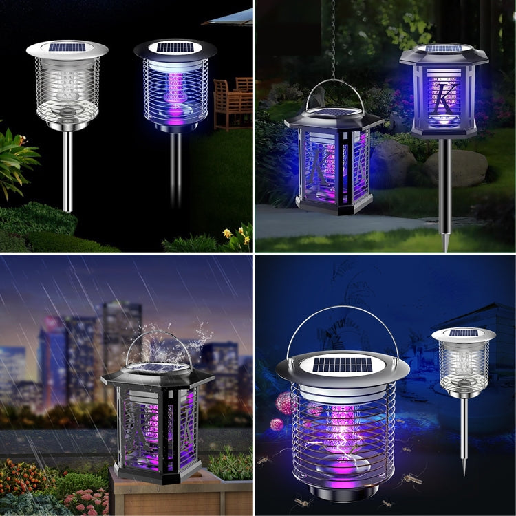 Outdoor Solar Waterproof Mosquito Lamp Mosquito Repellent, Color:TM03 Silver