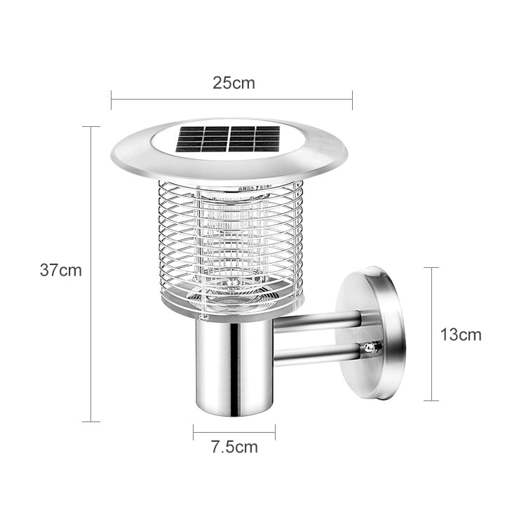 Outdoor Solar Waterproof Mosquito Lamp Mosquito Repellent, Color:TM03B Silver