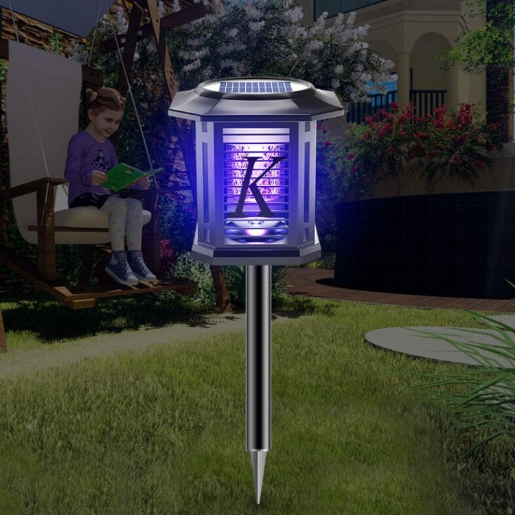 Outdoor Solar Waterproof Mosquito Lamp Mosquito Repellent, Color:TM03Z Silver