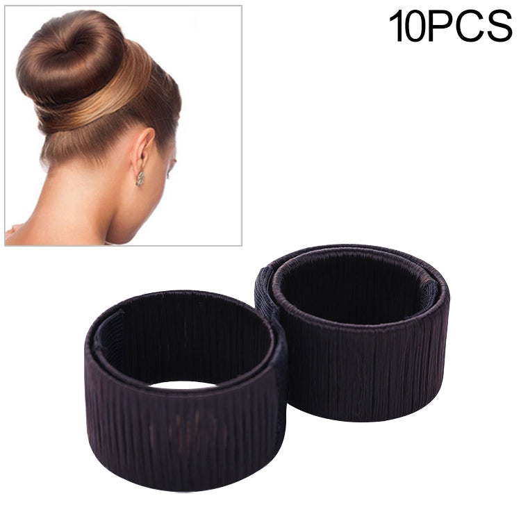 10 PCS Simple Fashion Synthetic Wig Donuts Hairdressing Roll Hair Band