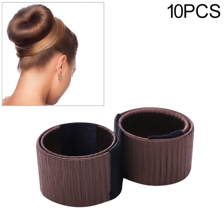 10 PCS Simple Fashion Synthetic Wig Donuts Hairdressing Roll Hair Band
