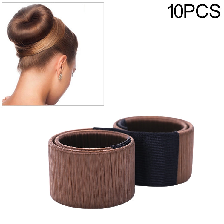 10 PCS Simple Fashion Synthetic Wig Donuts Hairdressing Roll Hair Band