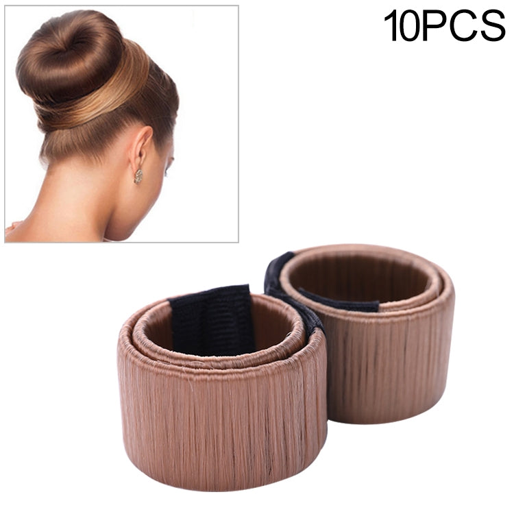 10 PCS Simple Fashion Synthetic Wig Donuts Hairdressing Roll Hair Band