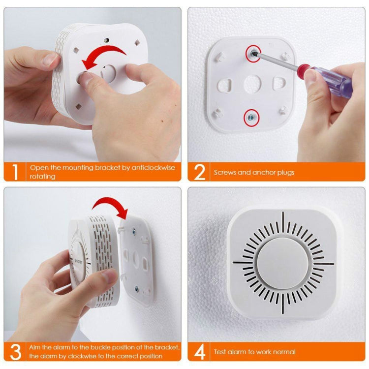 C50D Smoke Detector Wireless 433MHz Fire Security Protection Alarm Sensor