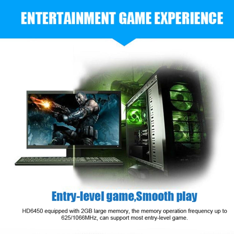 HD6450 2GB DDR3 64Bit Desktop Computer Office Discrete Graphics