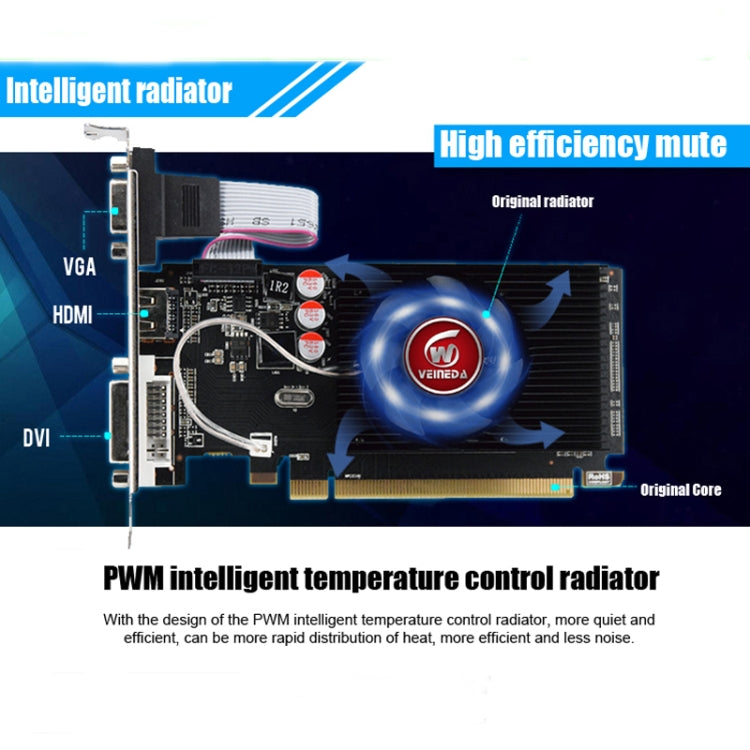 HD6450 2GB DDR3 64Bit Desktop Computer Office Discrete Graphics