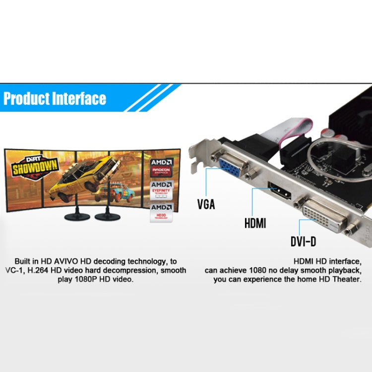 HD6450 2GB DDR3 64Bit Desktop Computer Office Discrete Graphics
