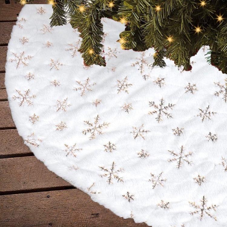 Christmas Tree Plush Sequin Embroidered Bottom Decorative Skirt, Size:90cm