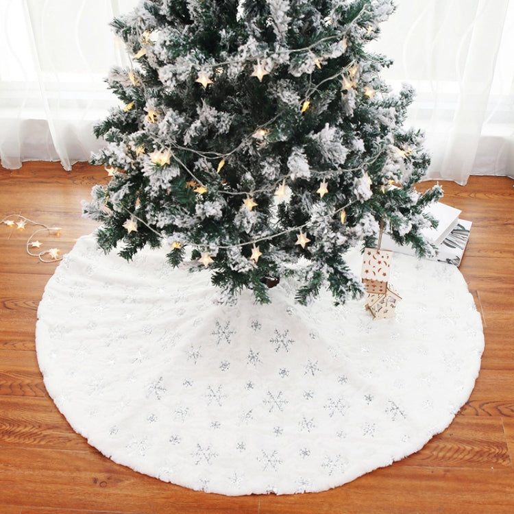 Christmas Tree Plush Sequin Embroidered Bottom Decorative Skirt, Size:90cm