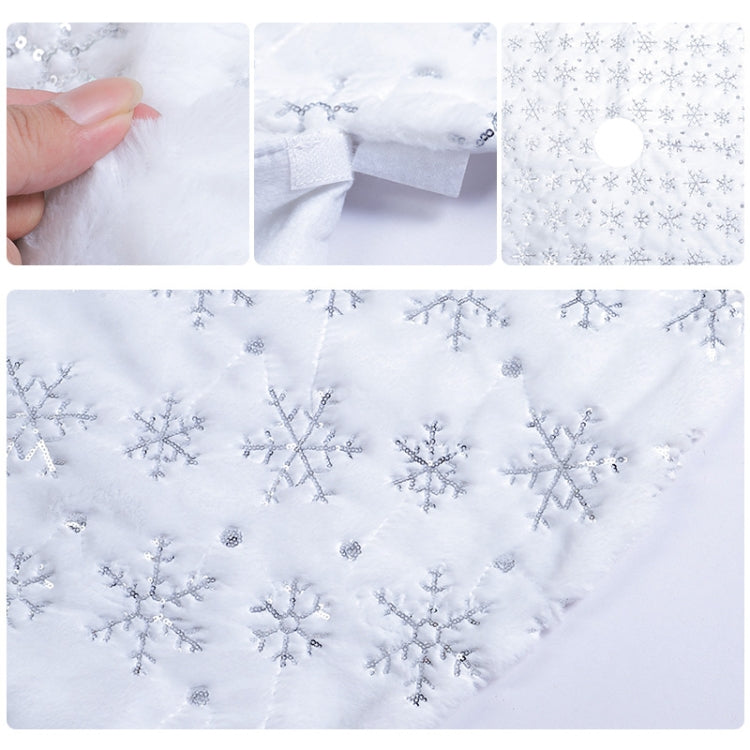 Christmas Tree Plush Sequin Embroidered Bottom Decorative Skirt, Size:120cm