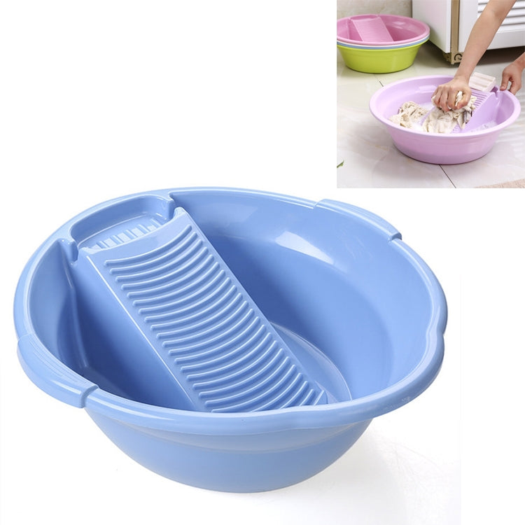 10 PCS Large Plastic Washbasin With Washboard Thickened Laundry Tub